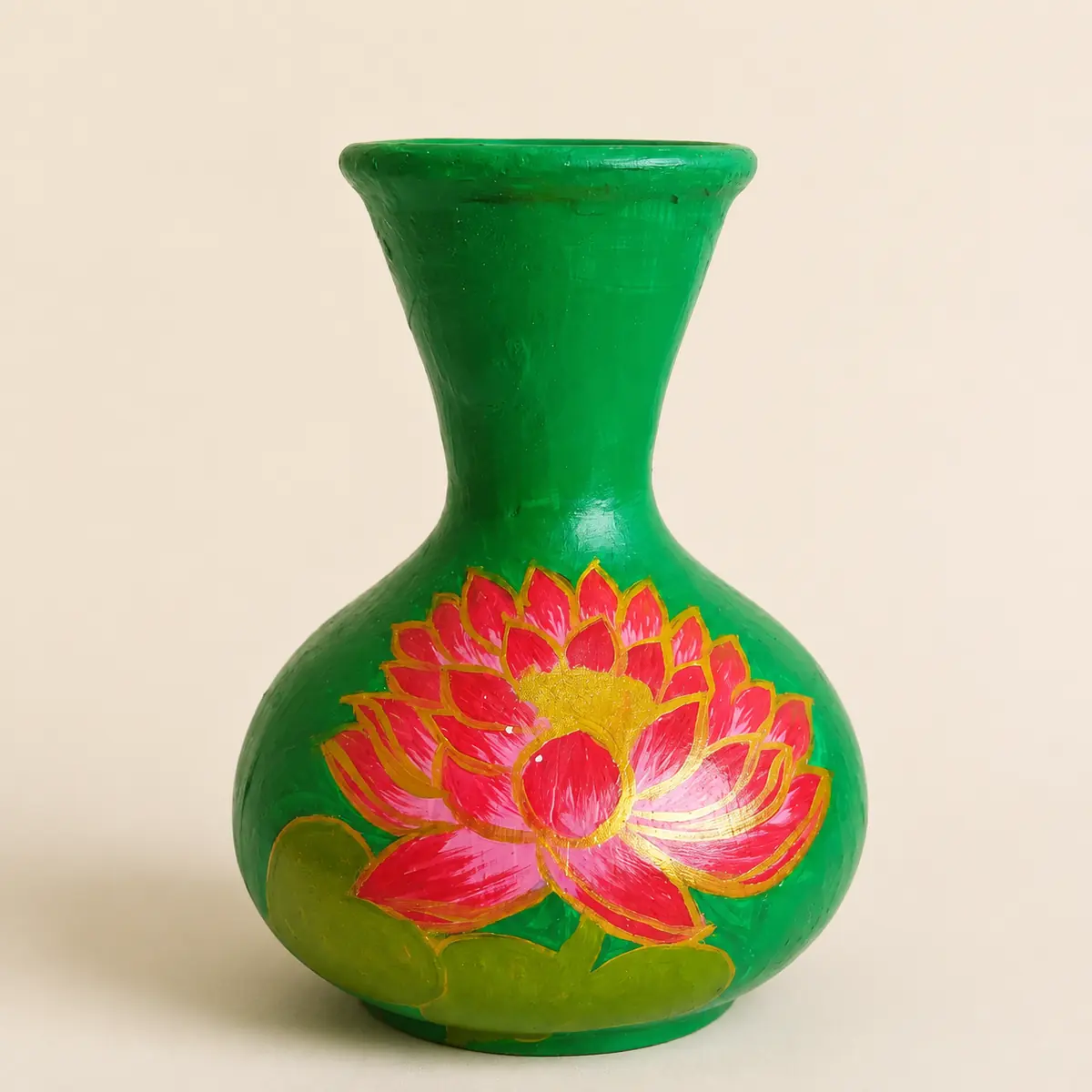 Emerald Lotus Vase — studio product photograph