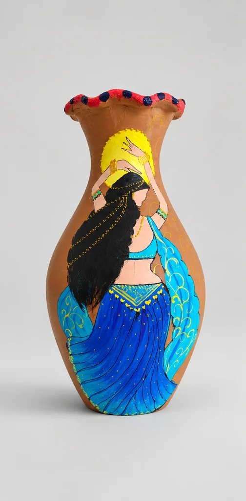 Blue Dancer Vase — studio product photograph