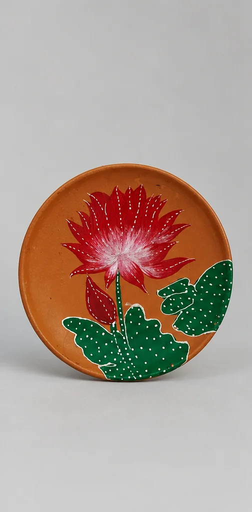 Crimson Lotus Plate — studio product photograph