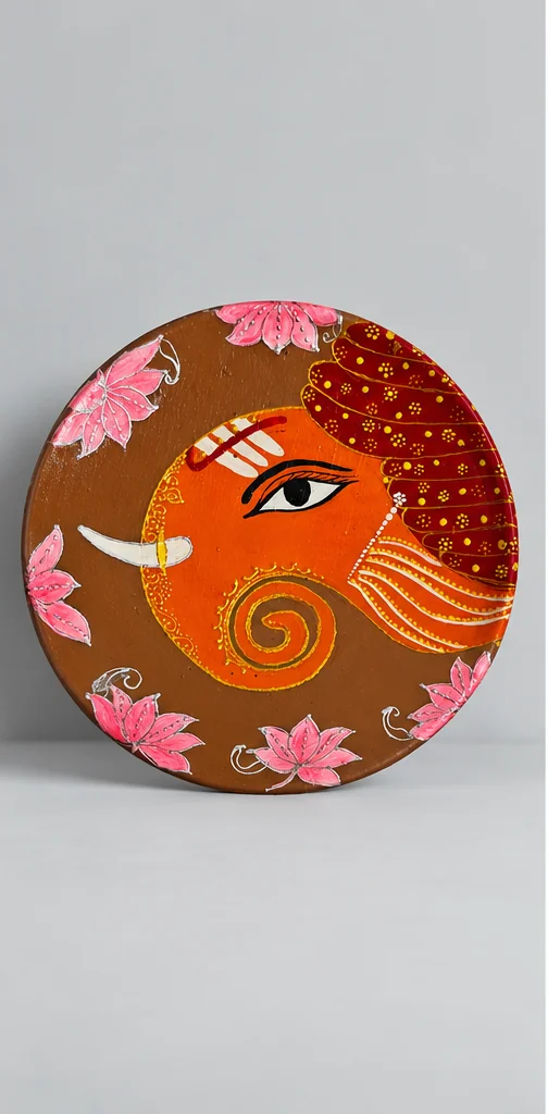 Lotus Ganesha Plate — studio product photograph