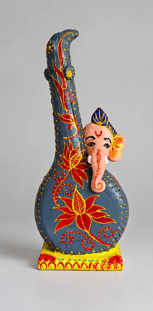 Lotus Guitar Ganesha — studio product photograph