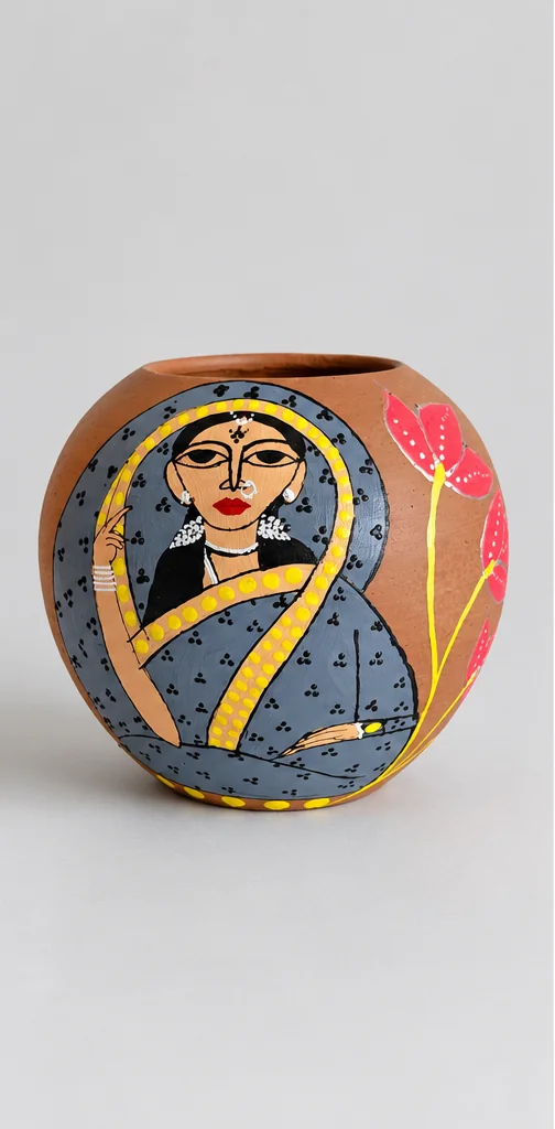 Folk Woman Planter — studio product photograph