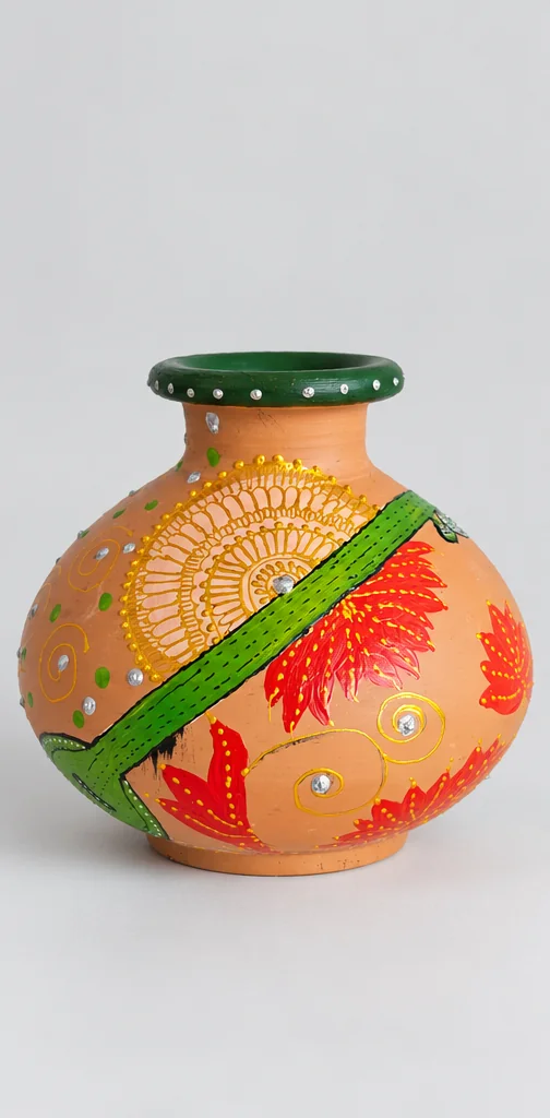 Veena Motif Pot — studio product photograph