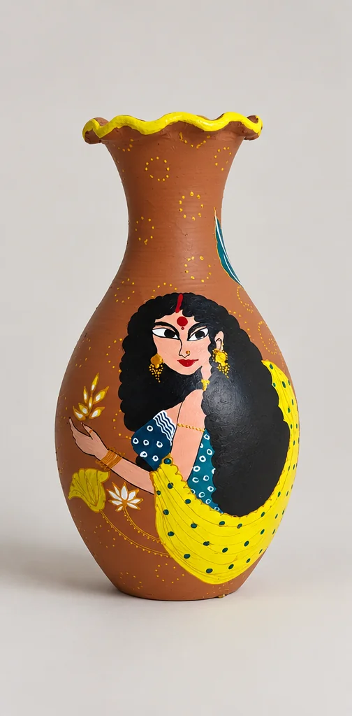 Yellow-Rim Portrait Vase — studio product photograph