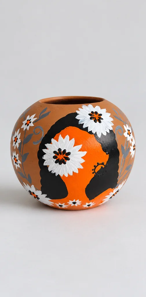 Daisy Art Pot — studio product photograph