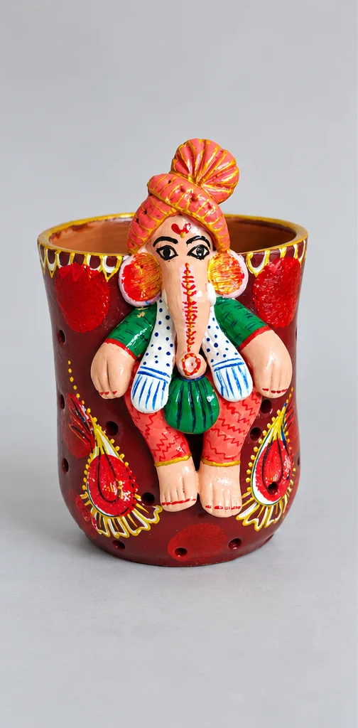 Red Throne Ganesha — studio product photograph