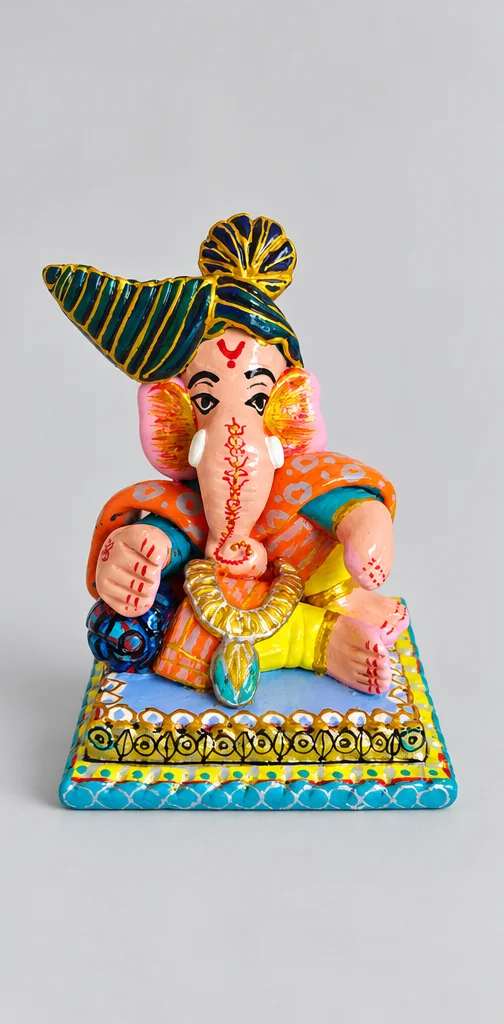 Green Turban Ganesha — studio product photograph