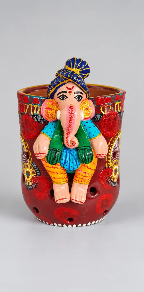 Blue Crown Ganesha — studio product photograph