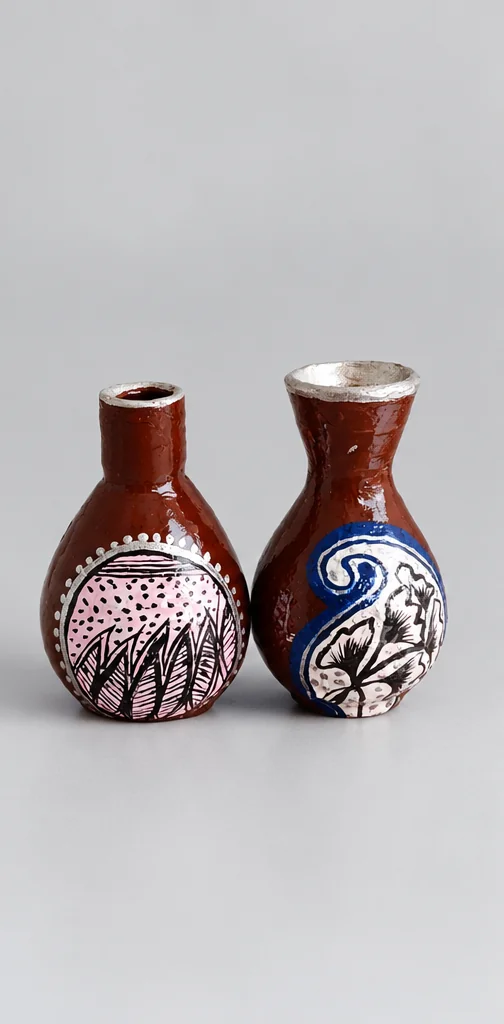 Woodland Mini Vases — studio product photograph