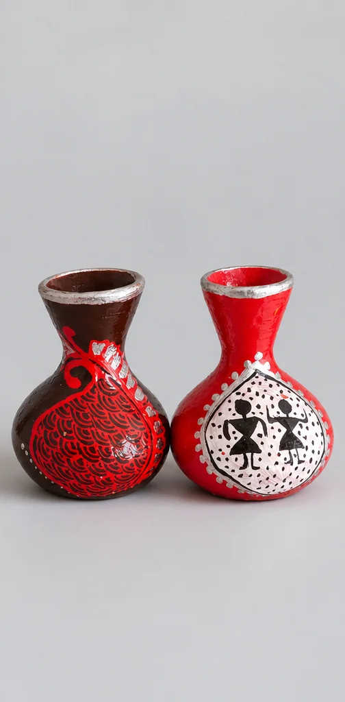 Red & Ivory Folk Minis — studio product photograph