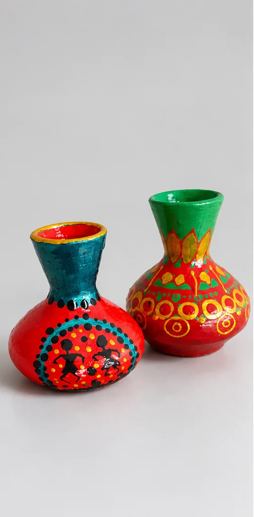 Bright Floral Mini Vases — studio product photograph