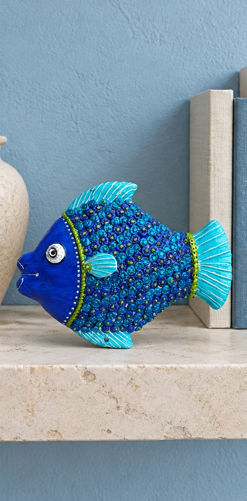 Blue Fish Accent in a thoughtfully styled home